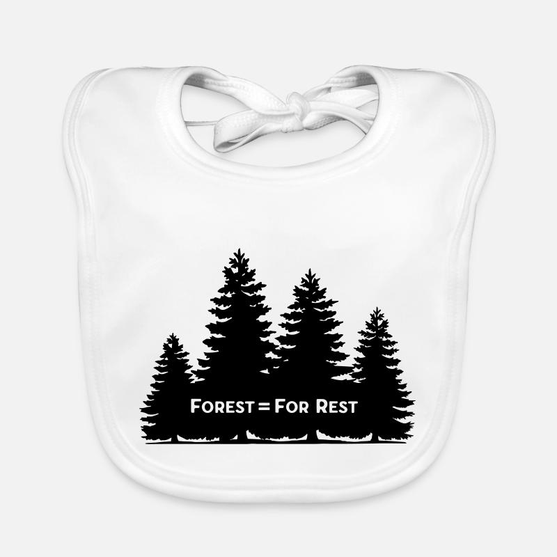 Forest = For Rest - Bavoir bio Bébé - blanc