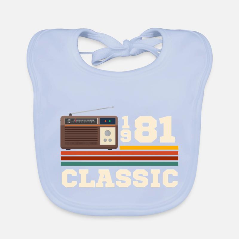 Anniversary 1981 retro classic Organic Baby Bibs