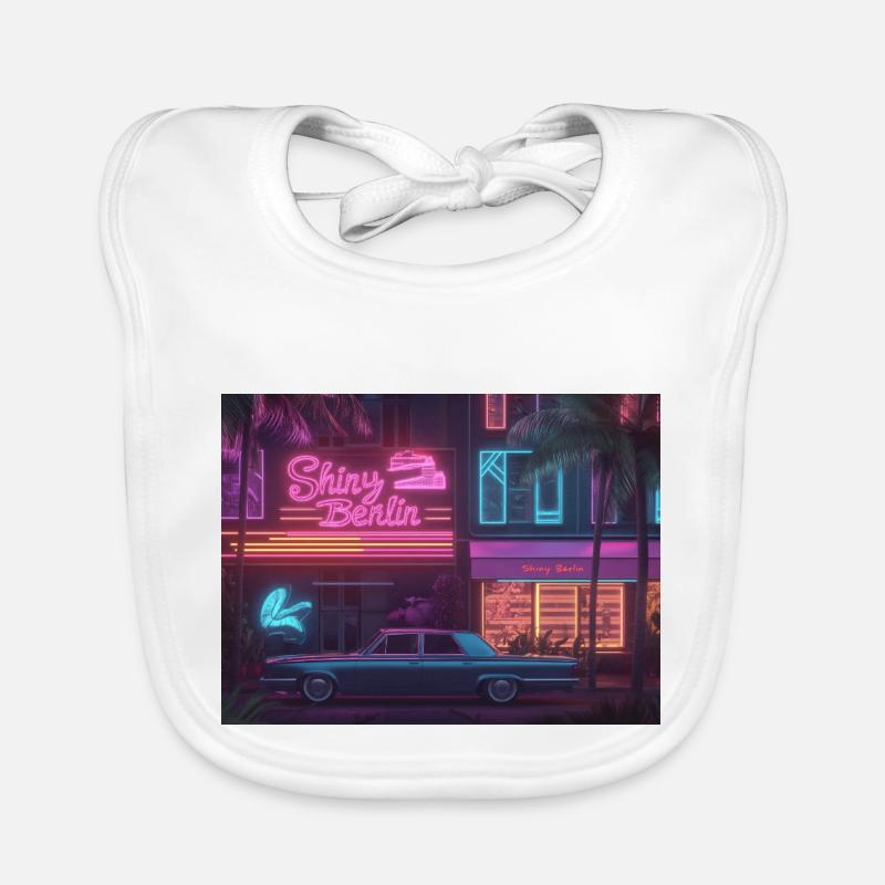 Shiny Ocean drive - Baby Bio-Lätzchen - Weiß