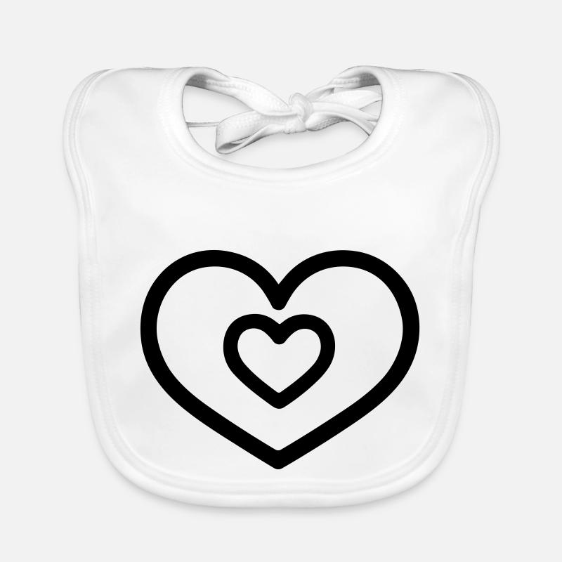 heart Organic Baby Bibs