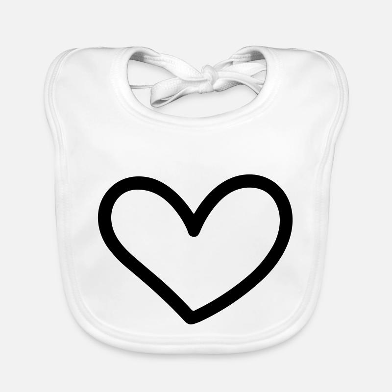 heart Organic Baby Bibs