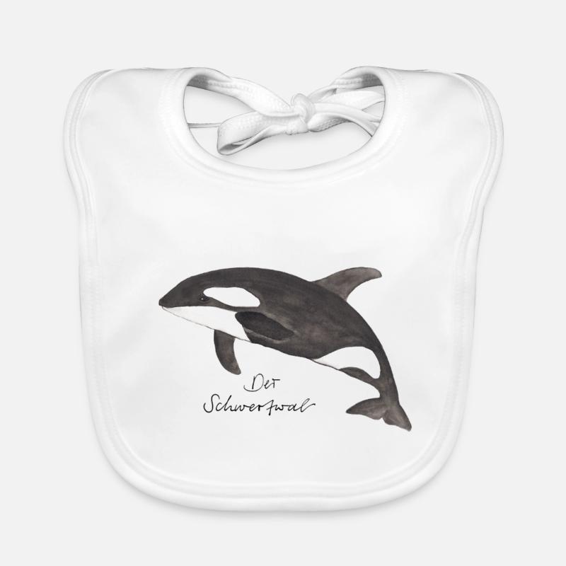 Épaulard comme aquarelle Bavoir bio Bébé