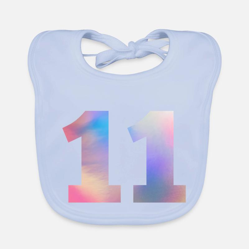 Numéro 11 coloré Bavoir bio Bébé