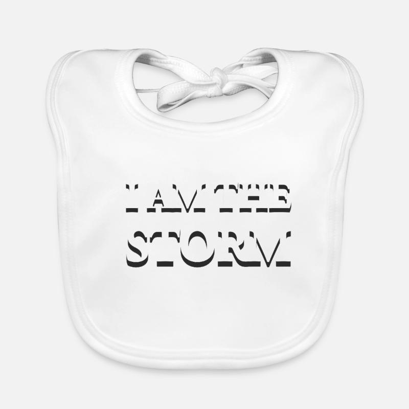 Skull Sailor I Am The Storm Thunderstorm Organic Baby Bibs