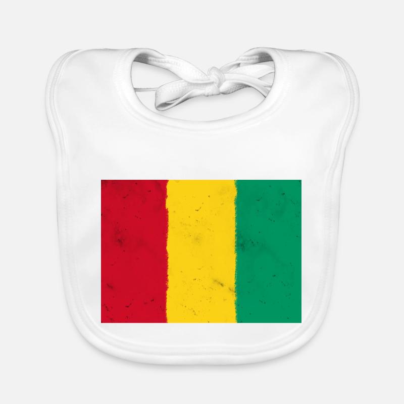 Drapeau de la Guinée – La puissance de l’Afrique Bavoir bio Bébé