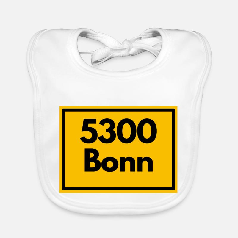 Panneau de la ville - puis rétro ancien code postal 5300 BONN Bavoir bio Bébé