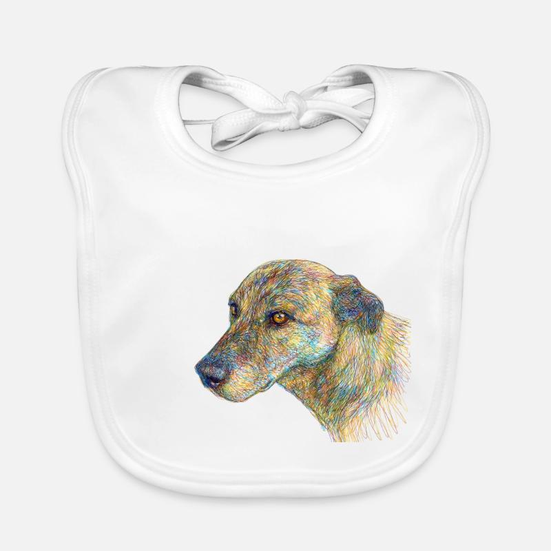 Chien abstrait Bavoir bio Bébé