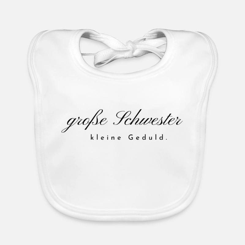 große Schwester - kleine Geduld Baby Bio-Lätzchen