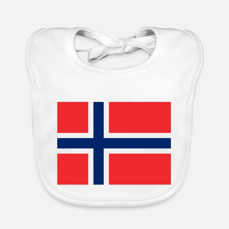 Norway Flag Flag Organic Baby Bibs