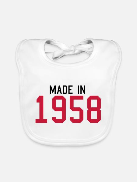 1958 - Baby Bio-Lätzchen - Weiß - Vorne