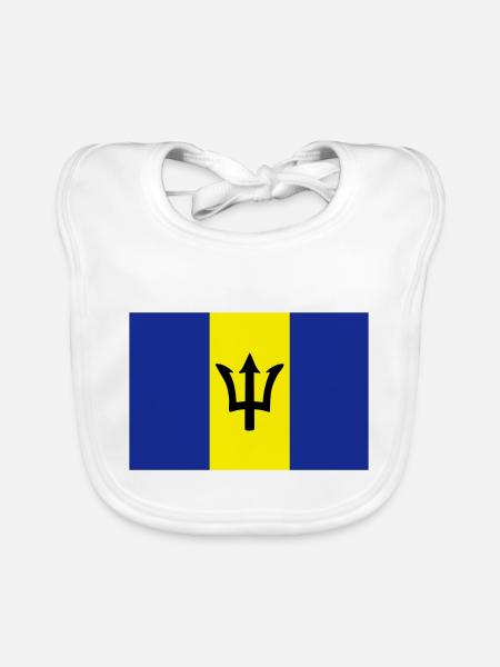 Barbados - Organic Baby Bibs - white - Front