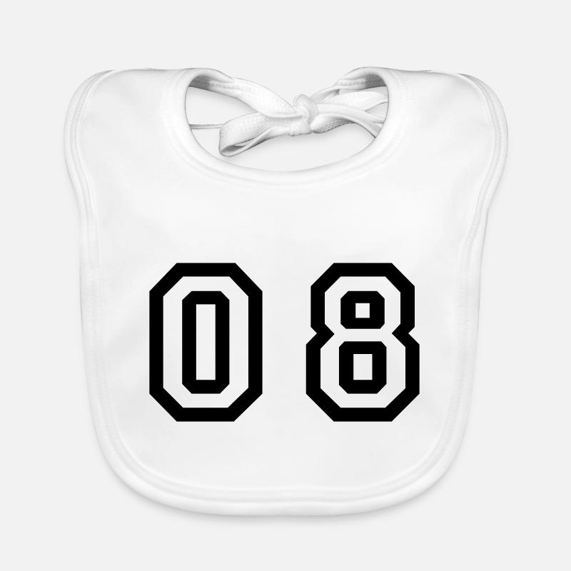 nombre - 08 - zéro huit Bavoir bio Bébé