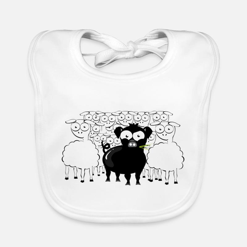 Schwarzes Schwein Baby Bio-Lätzchen