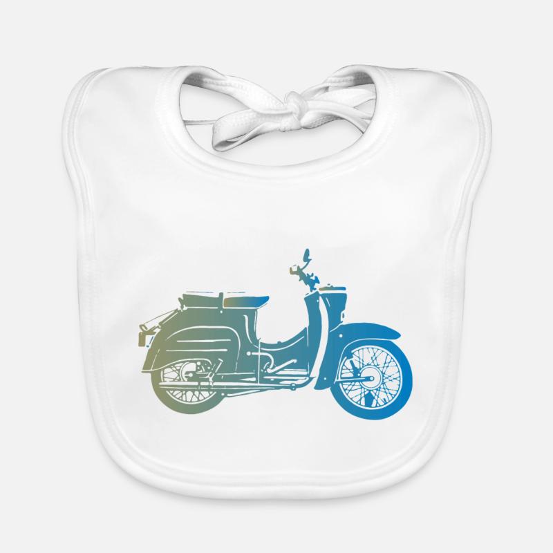 Simson Schwalbe KR51 - Baby Bio-Lätzchen - Weiß
