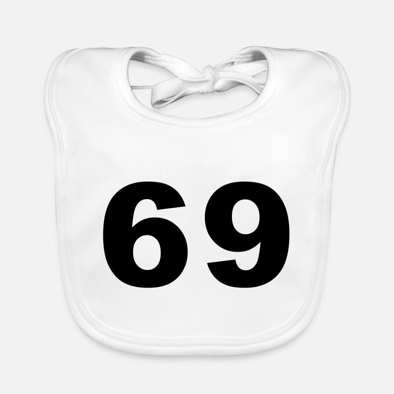 Number - 69 Organic Baby Bibs