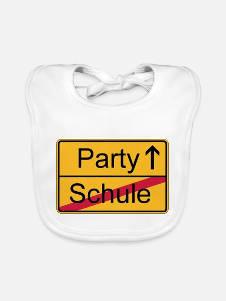 Schools out lets party! - Baby Bio-Lätzchen - Weiß - Vorne