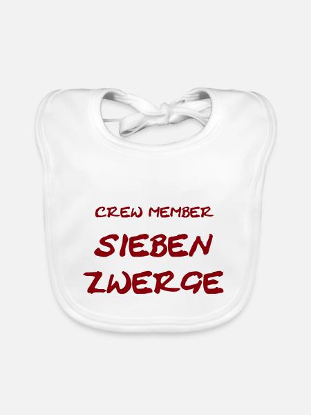 CREW_MEMBER_7Dwarfs - Baby Bio-Lätzchen - Weiß - Vorne