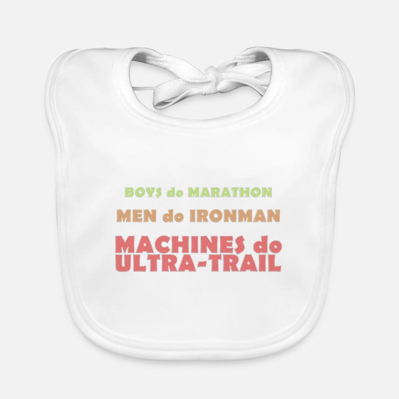 Machines do Ultra-Trail - Bavoir bio Bébé - blanc