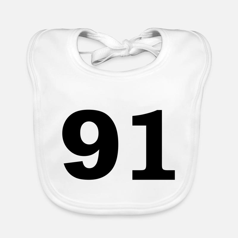 Number - 91 – Ninety One Organic Baby Bibs