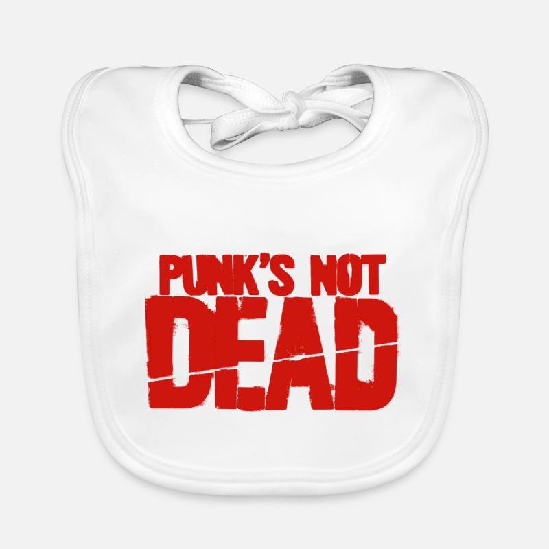 Not Dead Gamer Punk - Bavoir bio Bébé - blanc