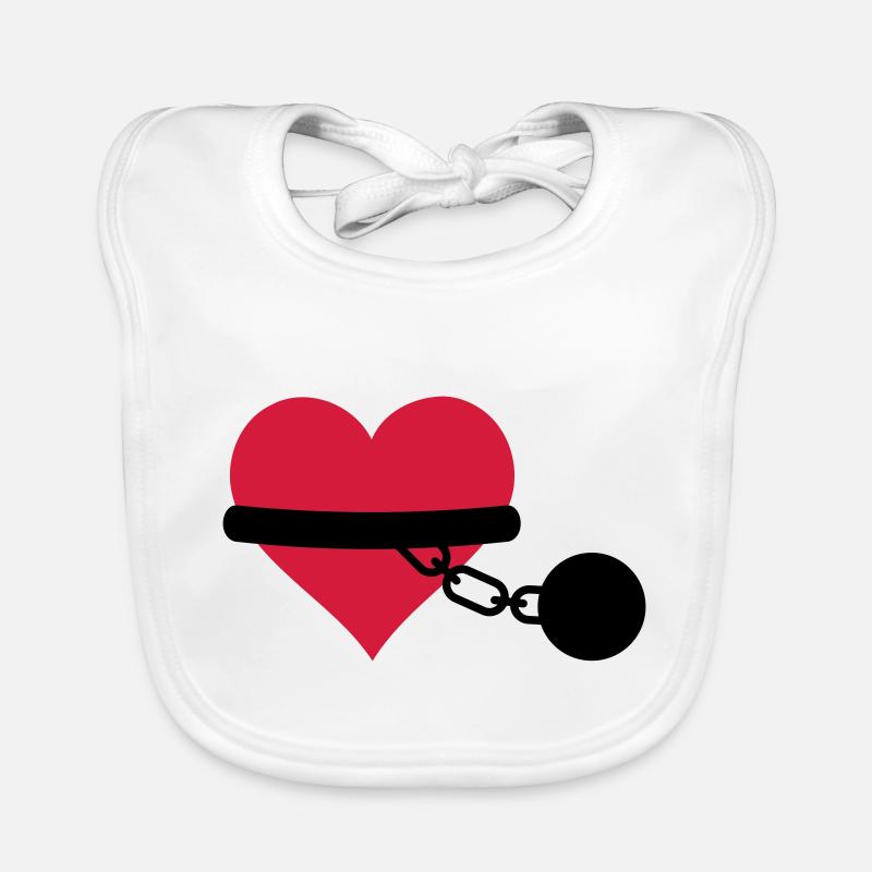 chained heart Organic Baby Bibs