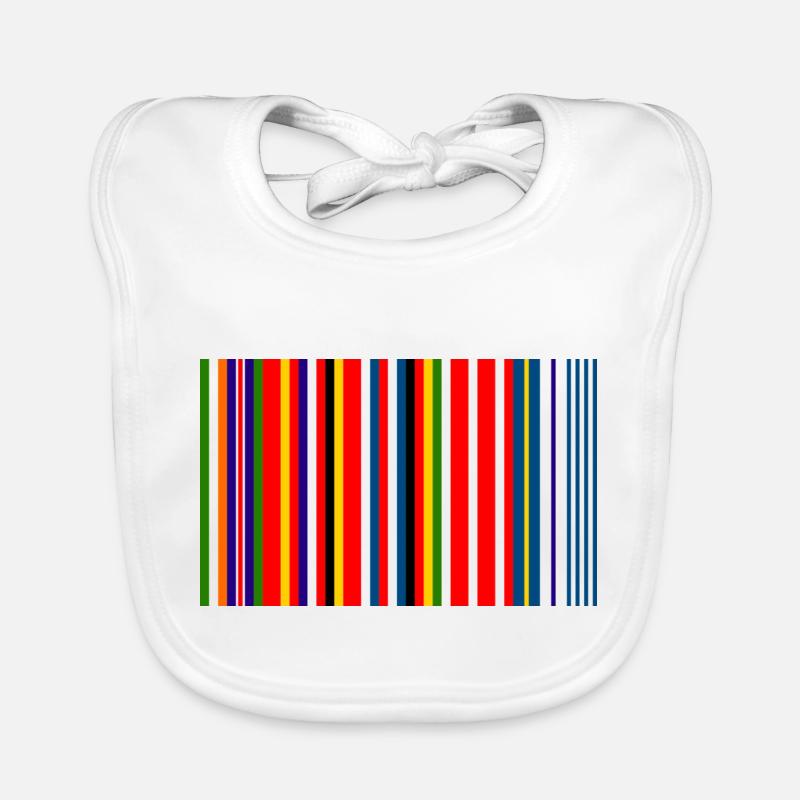 Europe Barcode Flag Organic Baby Bibs