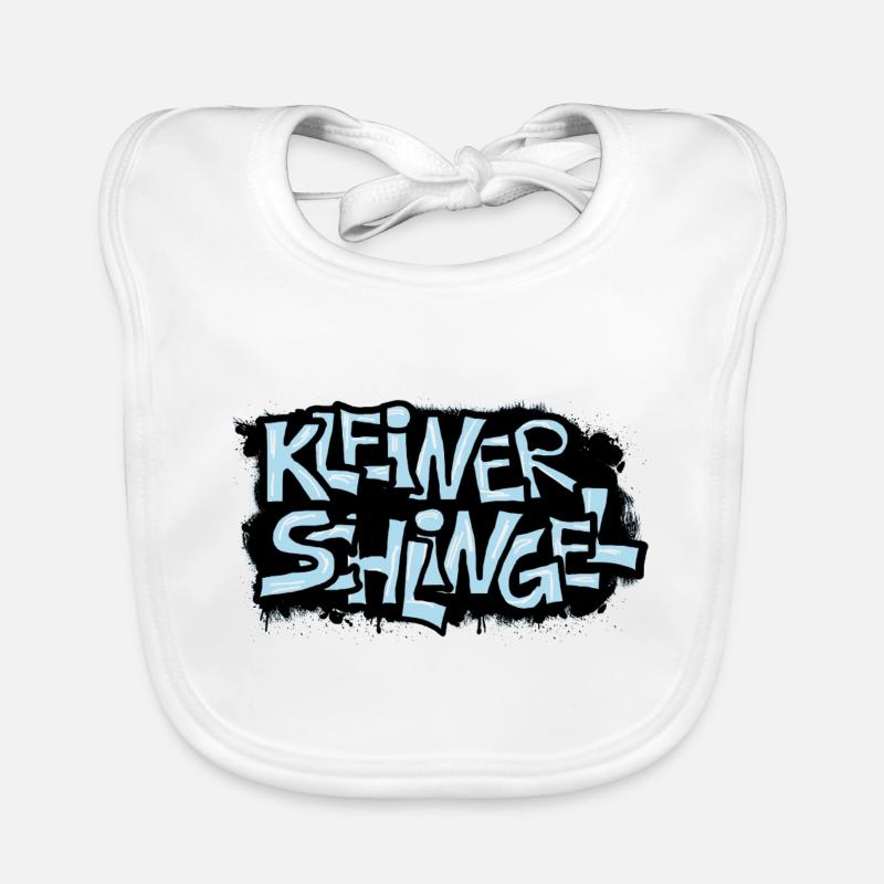 kleiner schlingel graffit - Baby Bio-Lätzchen - Weiß
