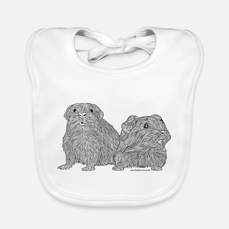 Guinea pig pair Organic Baby Bibs