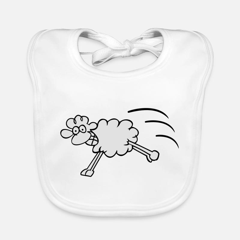 springendes Schaf Baby Bio-Lätzchen