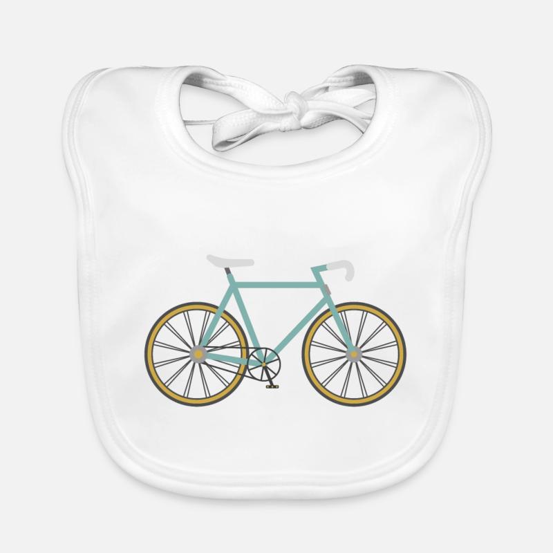 Route / Simple Speed Bike / - Bavoir bio Bébé - blanc