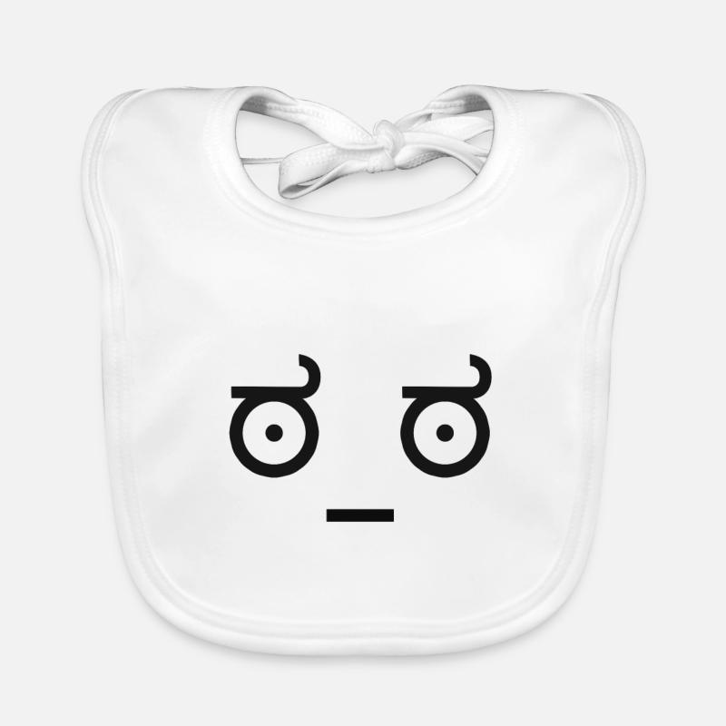 Emoticon Ascii worry eyes Bavoir bio Bébé