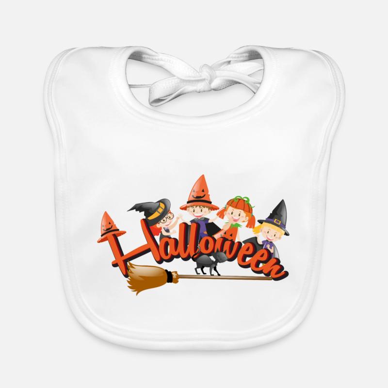 Heureuse sorcière de Halloween Bavoir bio Bébé