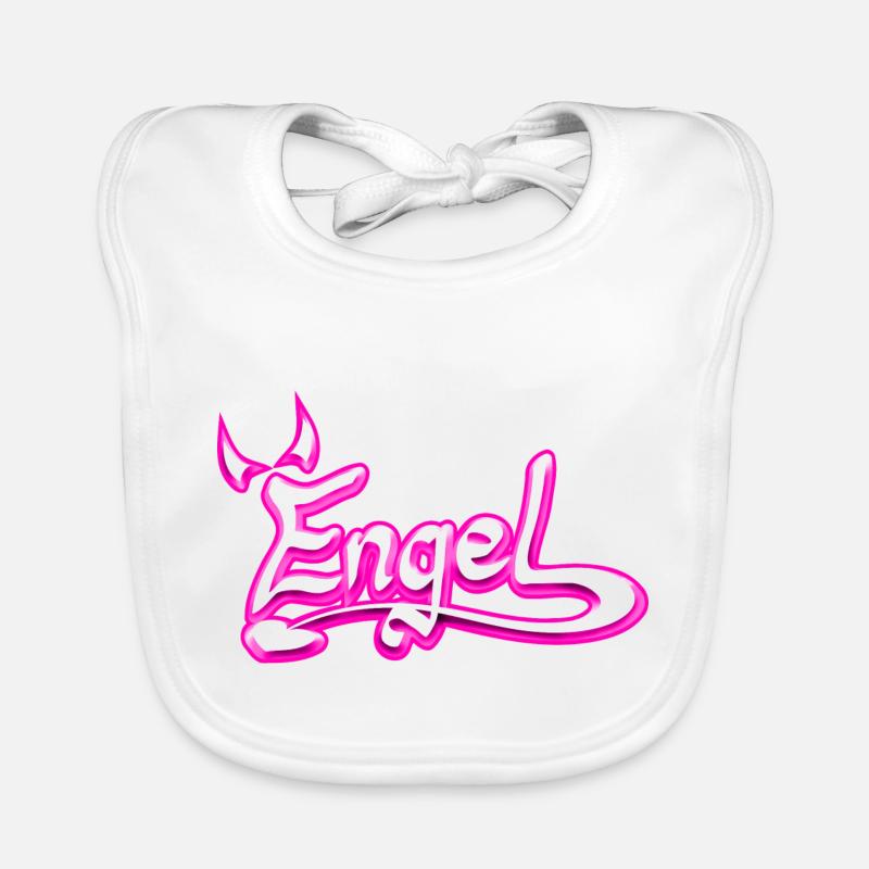 rose Ange, idée cadeau Bavoir bio Bébé