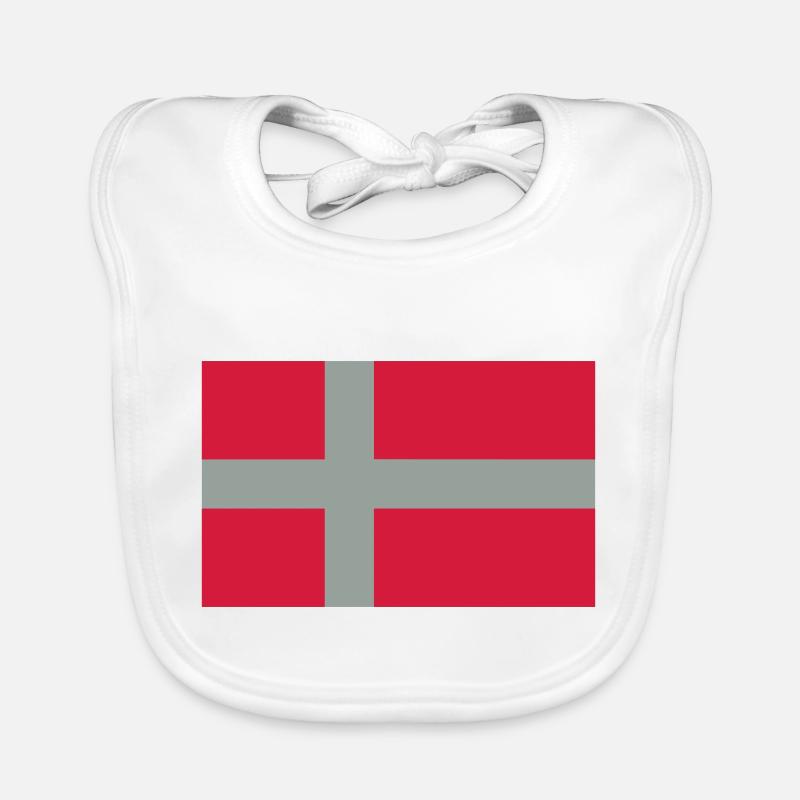 Drapeau du Danemark Bavoir bio Bébé