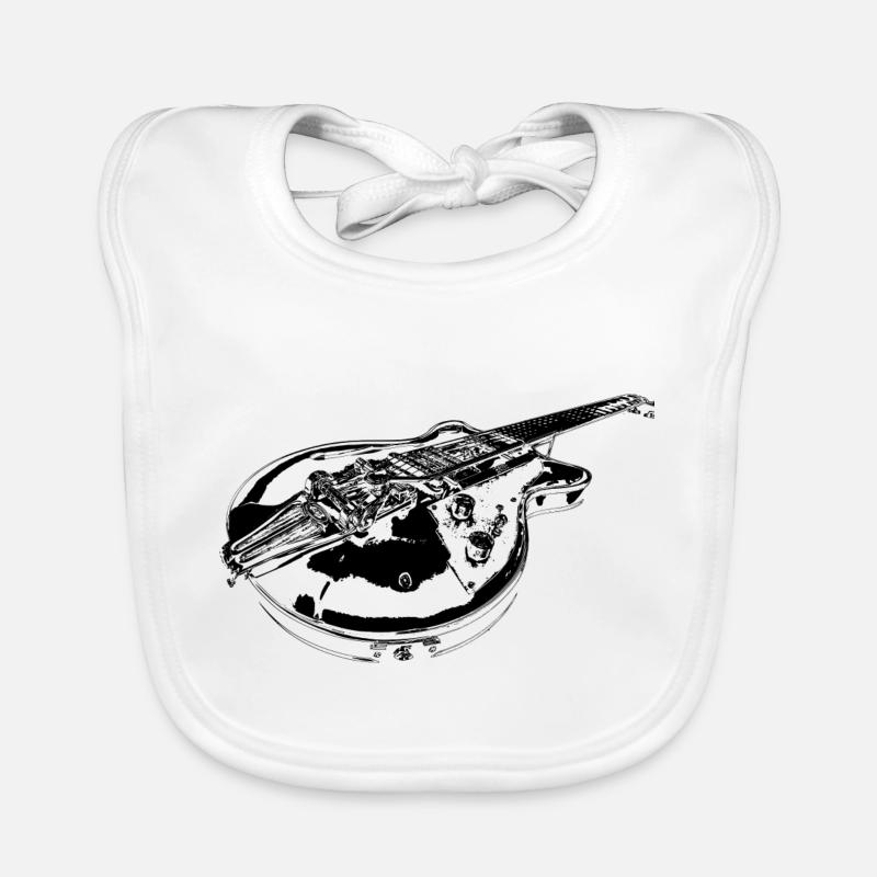 guitare électrique Bavoir bio Bébé