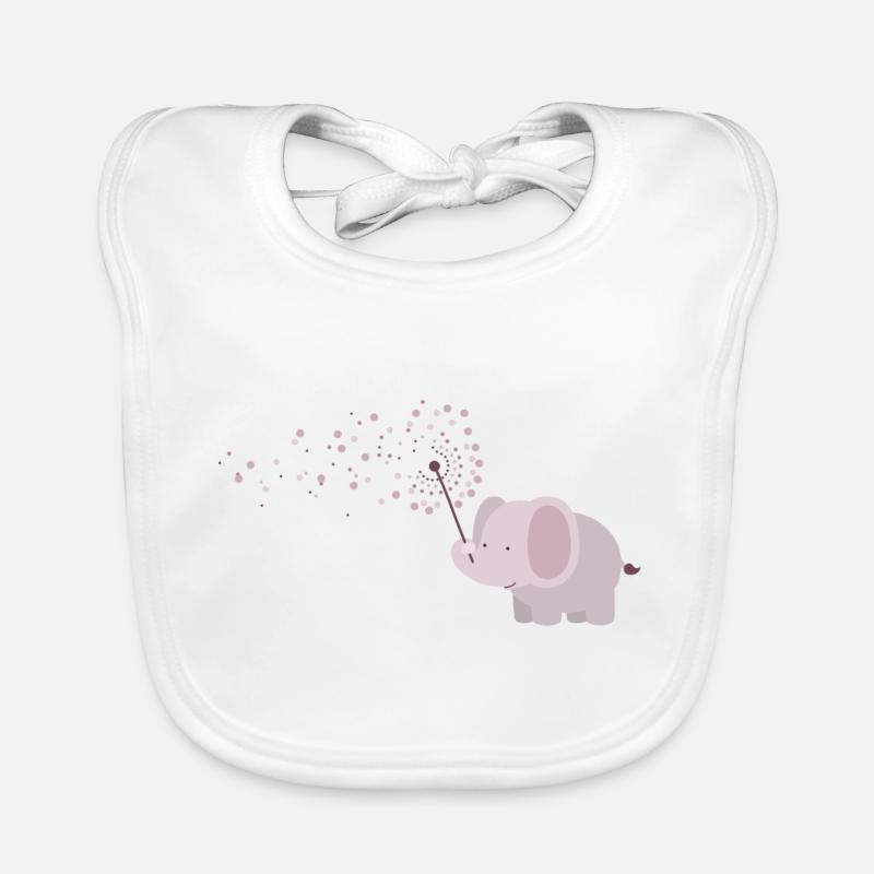 Elephant avec le pissenlit Bavoir bio Bébé