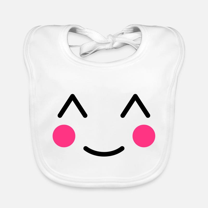 Blush Smiley Organic Baby Bibs