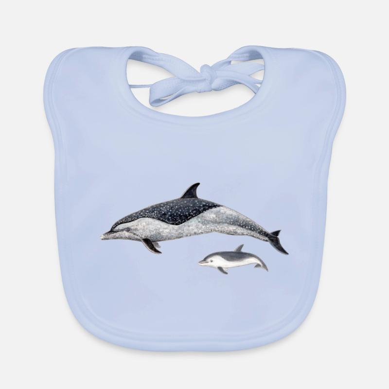 Spotted dolphin Organic Baby Bibs