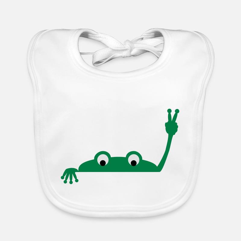 Frog face Bavoir bio Bébé