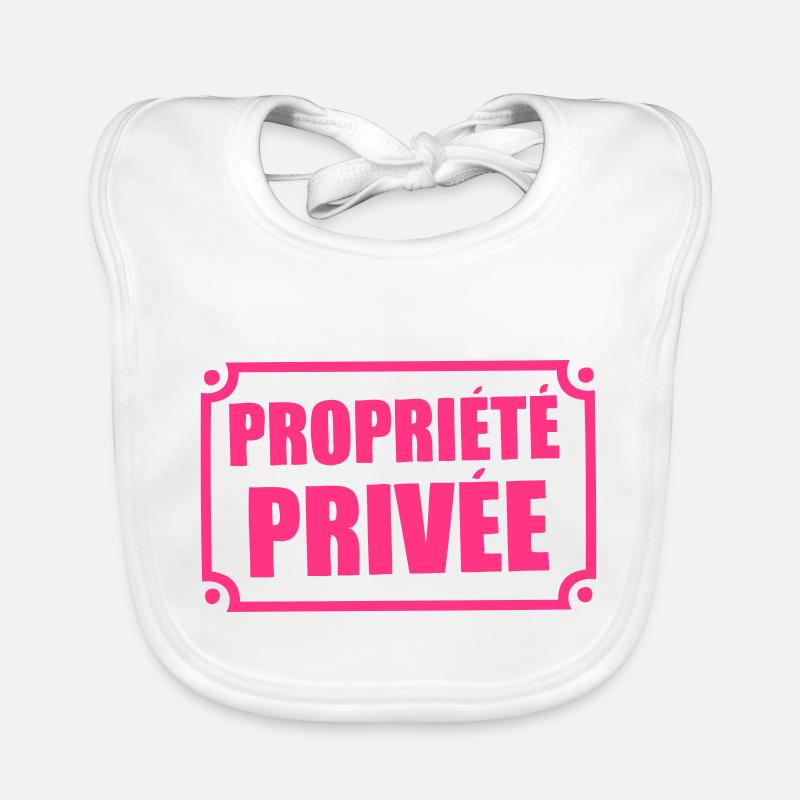 sign private property Organic Baby Bibs