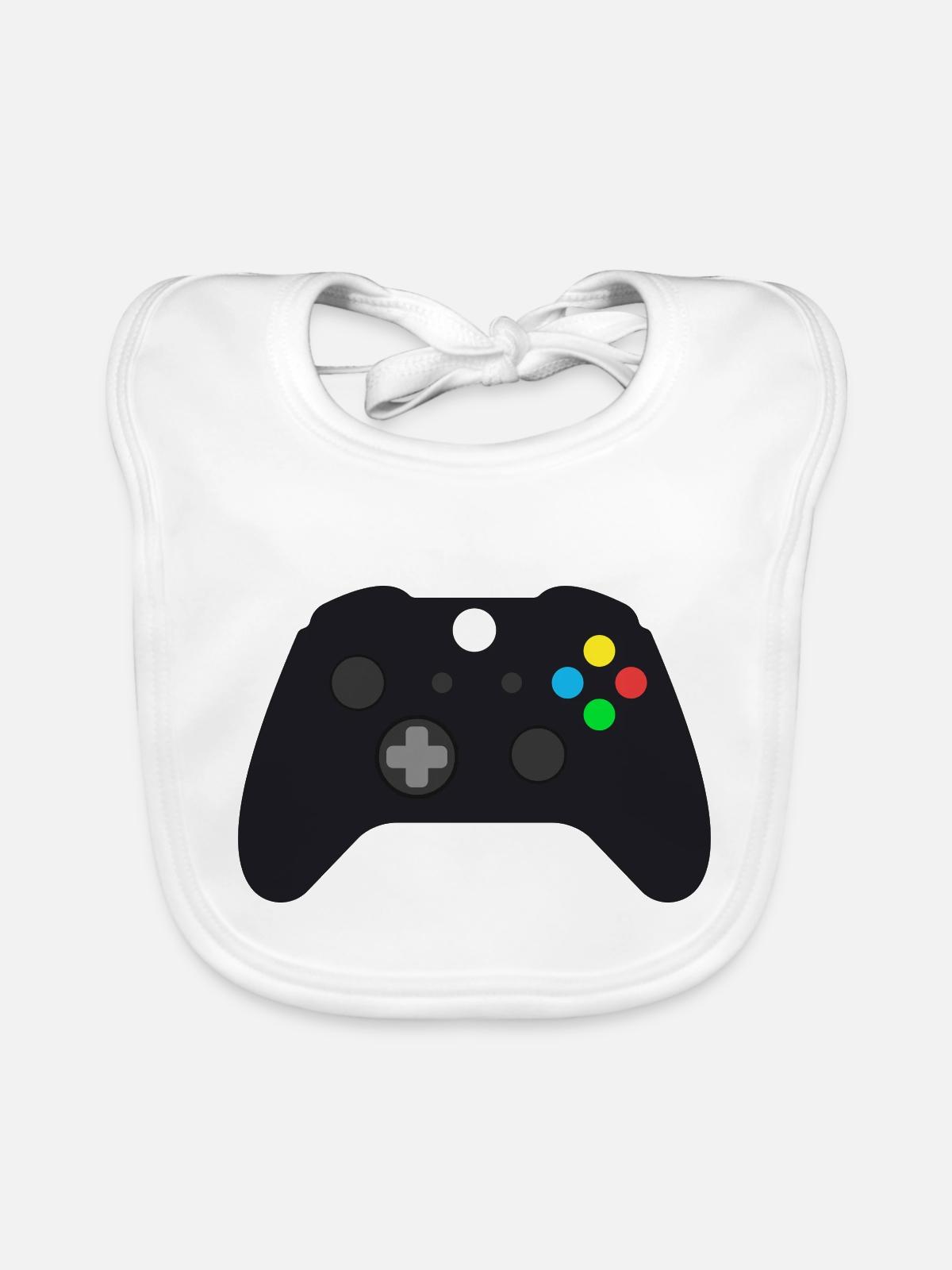 controller - Baby Bio-Lätzchen - Weiß - Vorne
