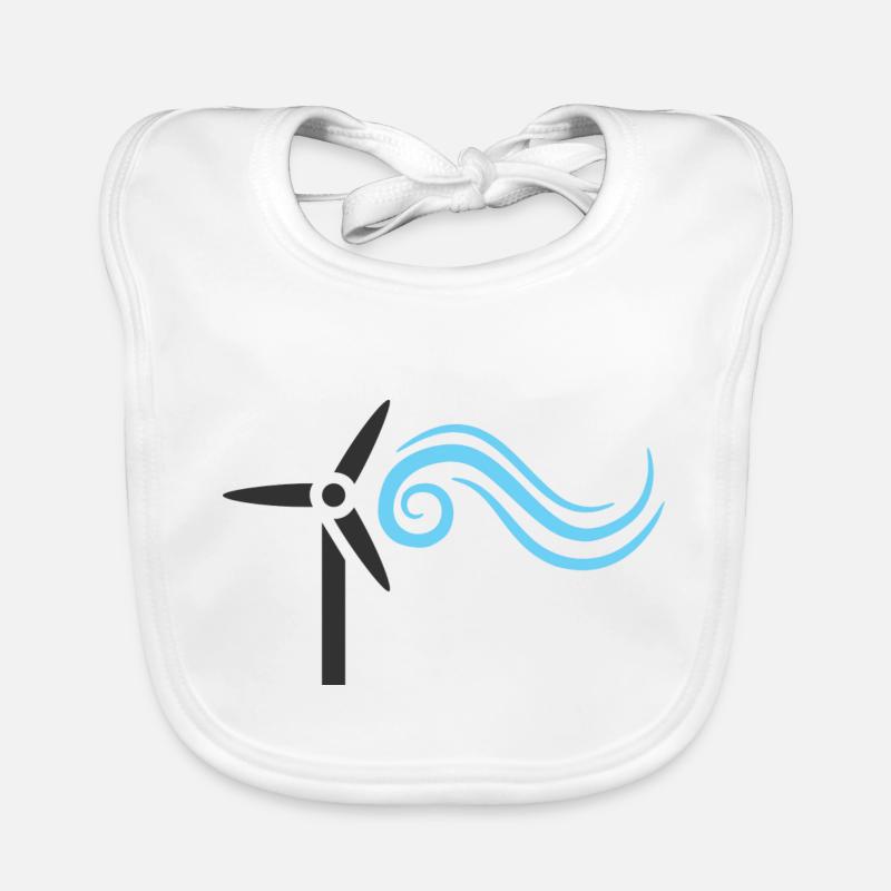 windmill windmill wind turbine windrad14 Organic Baby Bibs