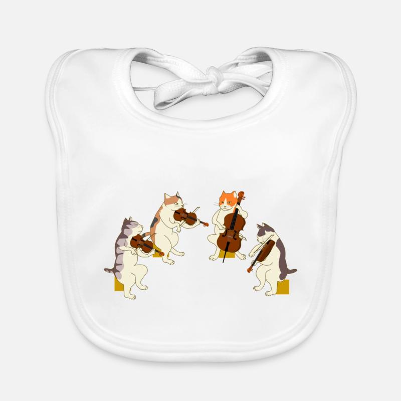 Cat Quartet Organic Baby Bibs