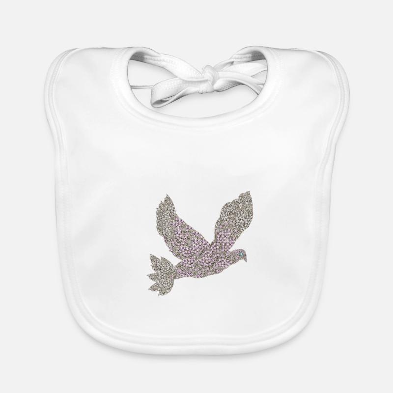 colombe de la paix Bavoir bio Bébé