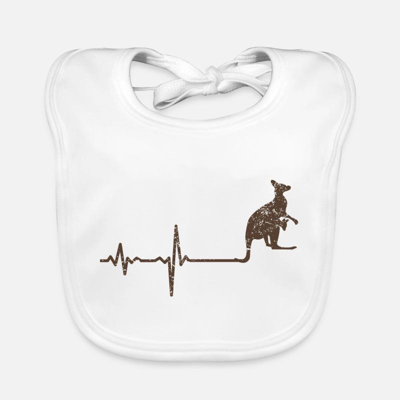 Geschenk Heartbeat Känguru Baby Bio-Lätzchen