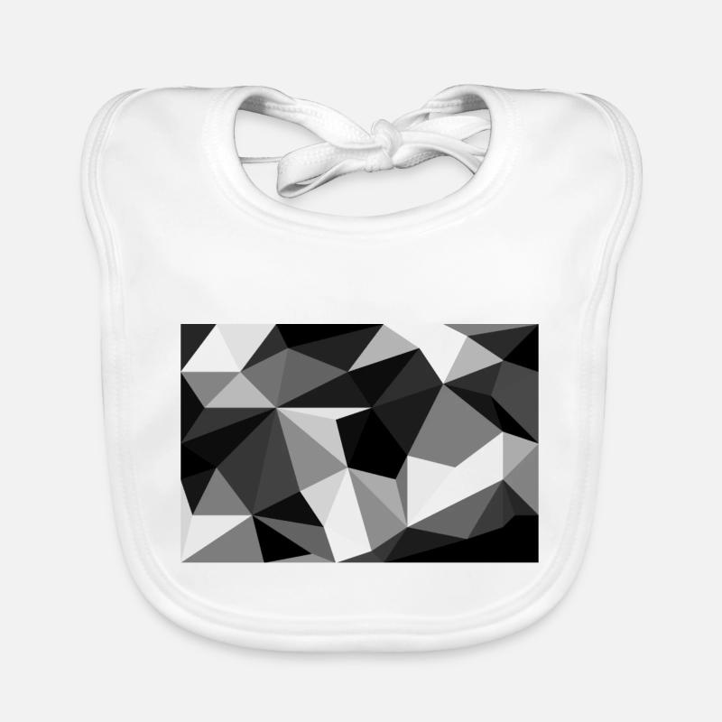 Polygon noir et blanc Bavoir bio Bébé