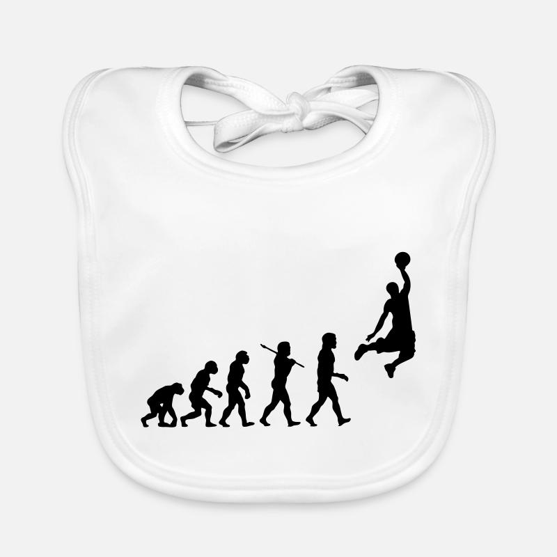 Basketball Dunk Evolution - Baby Bio-Lätzchen - Weiß