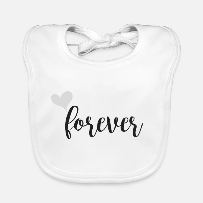 Forever Partnerlook grau Baby Bio-Lätzchen