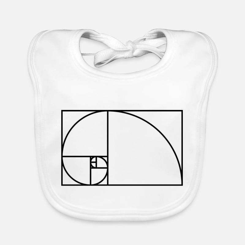 Fibonacci Spirale Mathematik Geschenk Idee Nerd Baby Bio-Lätzchen