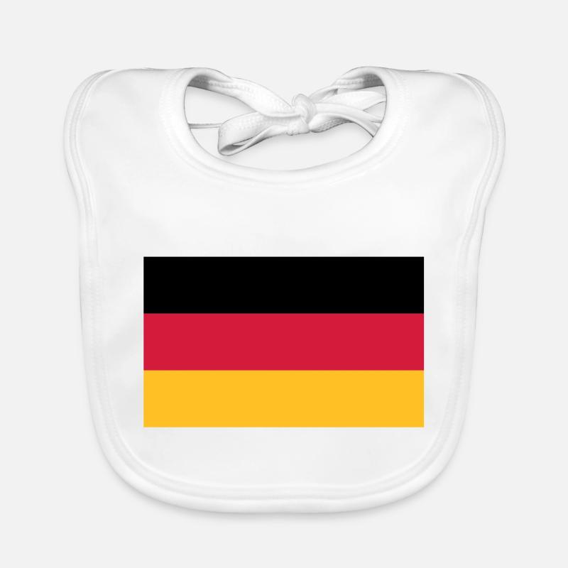 flag_german - Bavoir bio Bébé - blanc